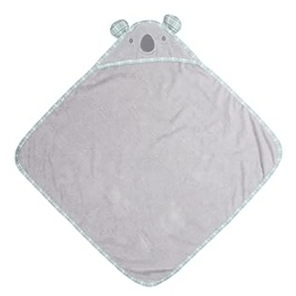 Stephen Joseph Koala Hooded Towel Gray Green Cotton Terry 29x29 Infant Baby NEW
